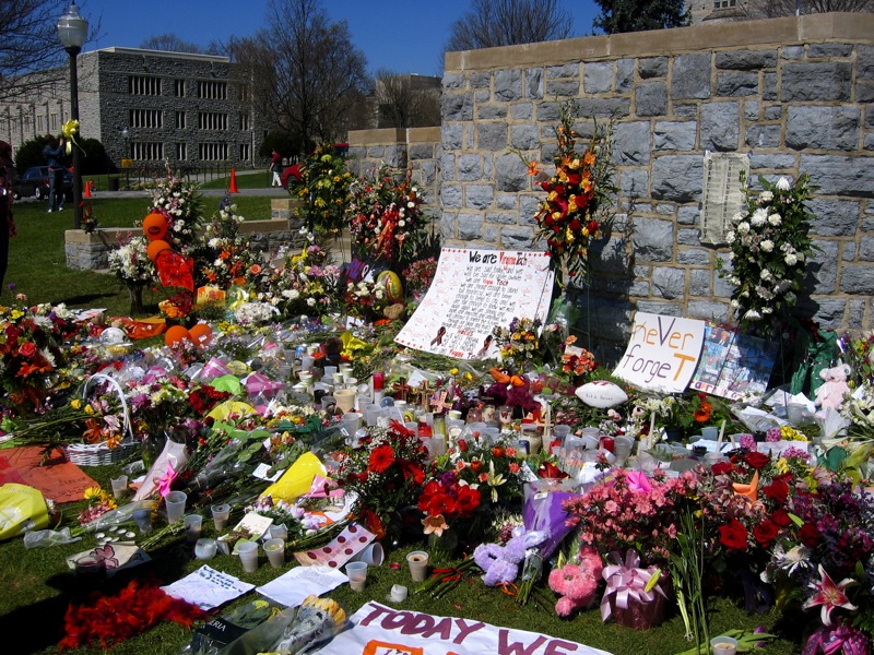 Virginia Tech massacre flowers